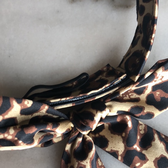 Leopard Straw Visor hat - Picture 9 of 11